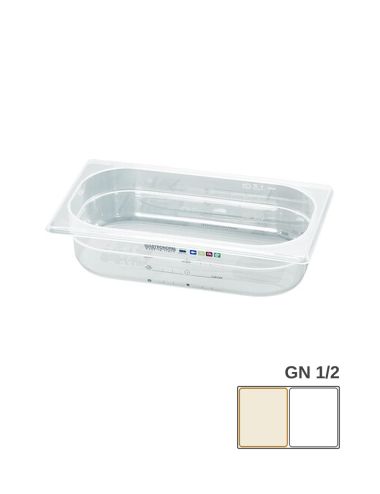GN 1/2 - Bac gastronorme en polypropylène à étiquette intégrée - PADERNO