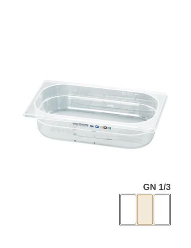 GN 1/3 - Bac gastronorme en polypropylène à étiquette intégrée - PADERNO