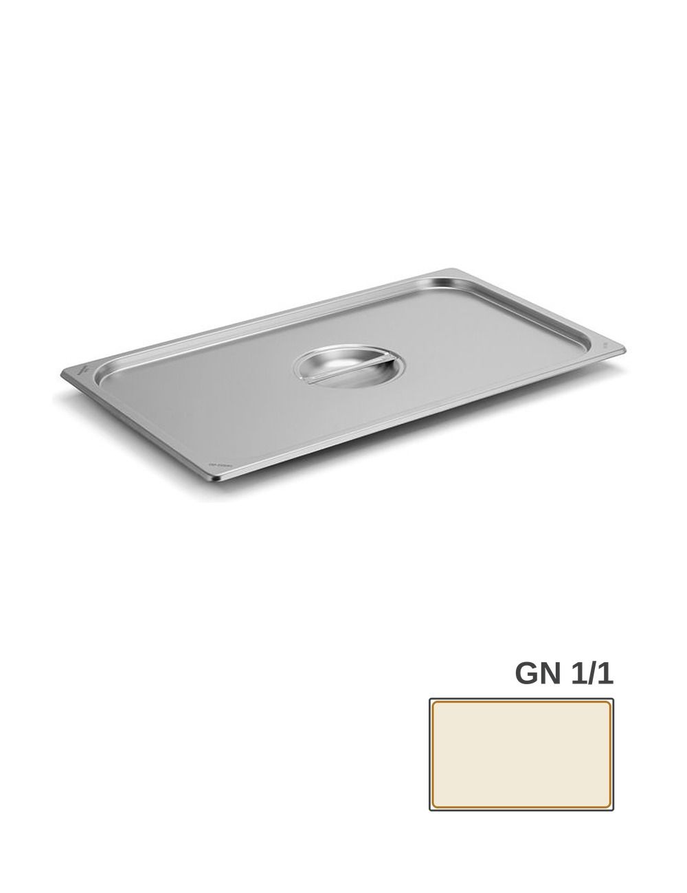 Couvercle en inox pour bac GN 1/1 - PADERNO