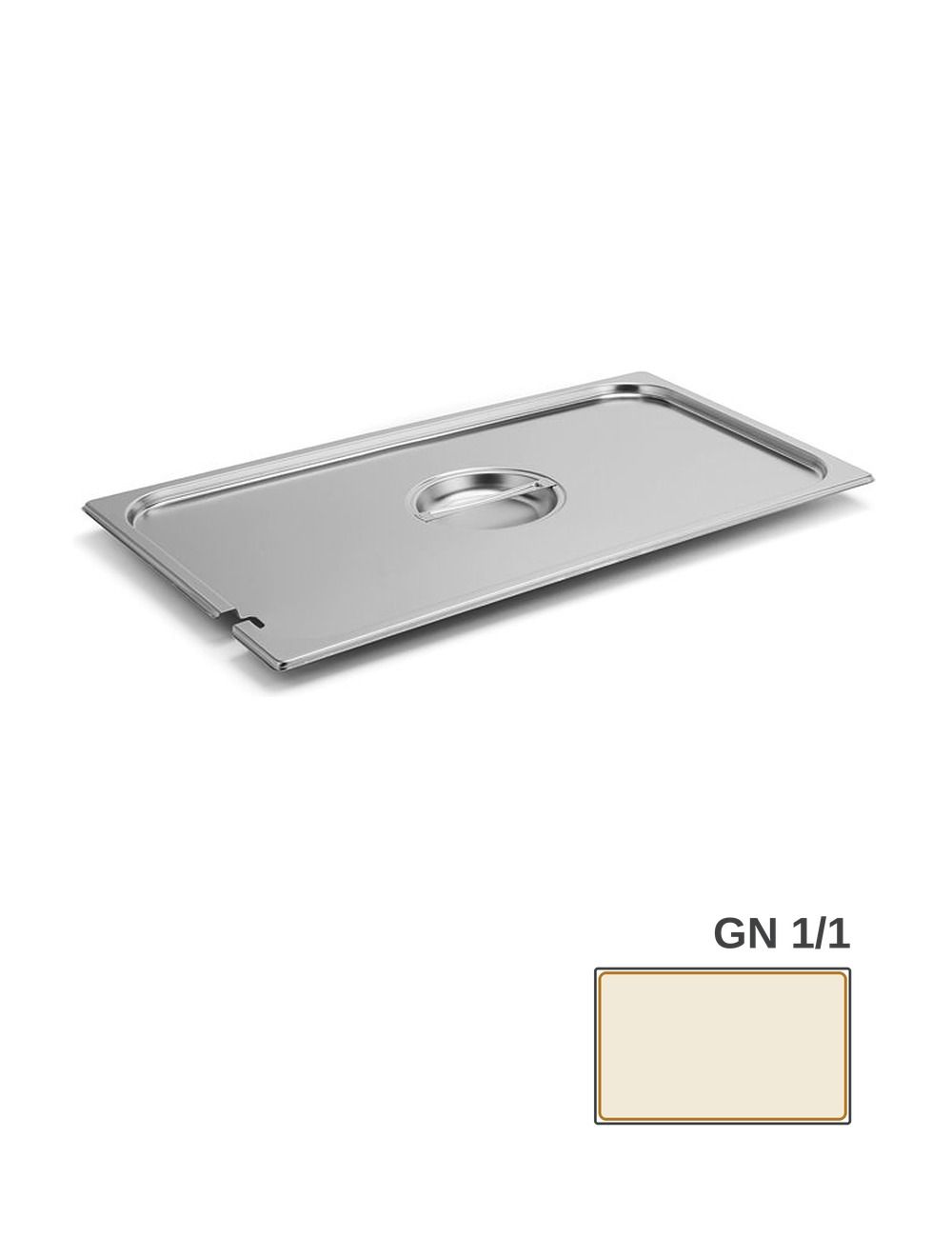 Couvercle à encoche louche en inox pour bac GN 1/1 - PADERNO