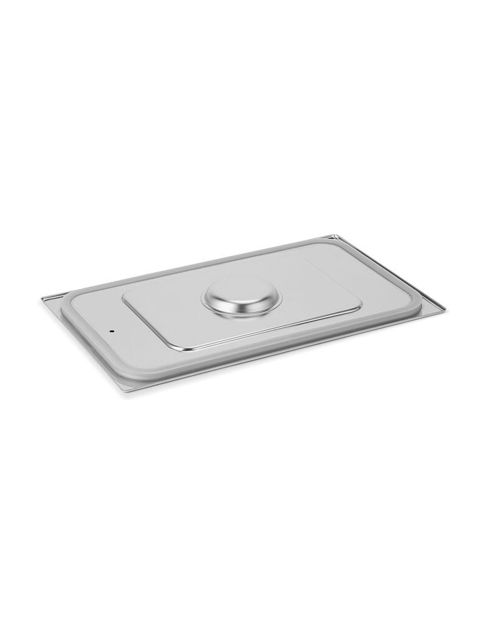 Couvercle à joint silicone en inox pour bacs GN PADERNO - vue en perspective
