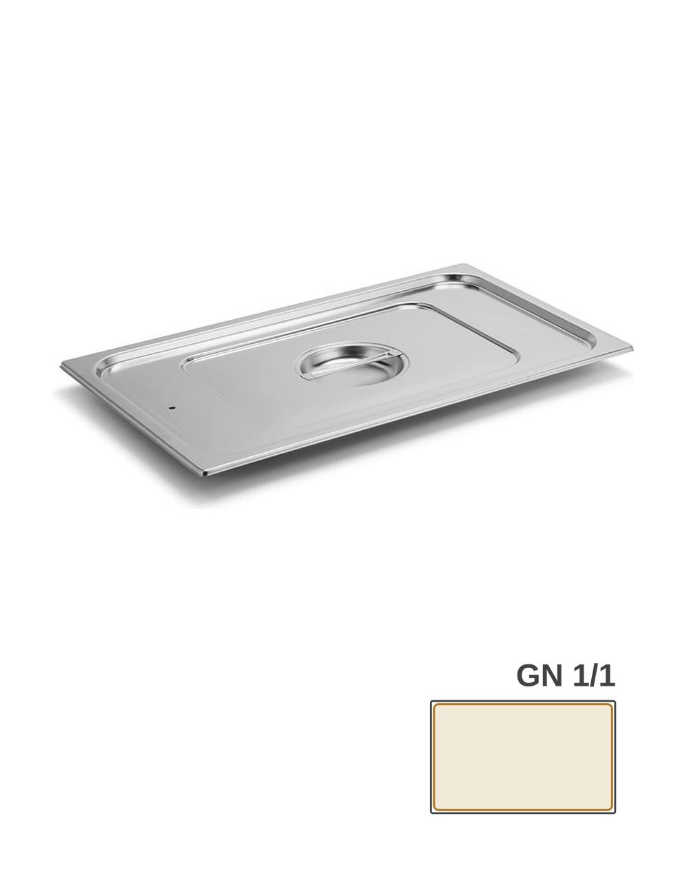 Couvercle à joint silicone en inox pour bac GN 1/1 - PADERNO