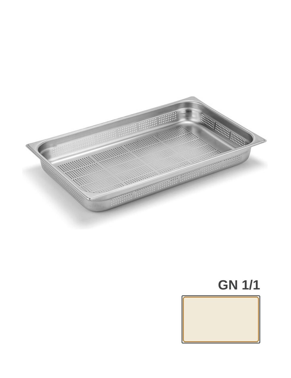 GN 1/1 - Bac gastronorme perforé en inox - PADERNO