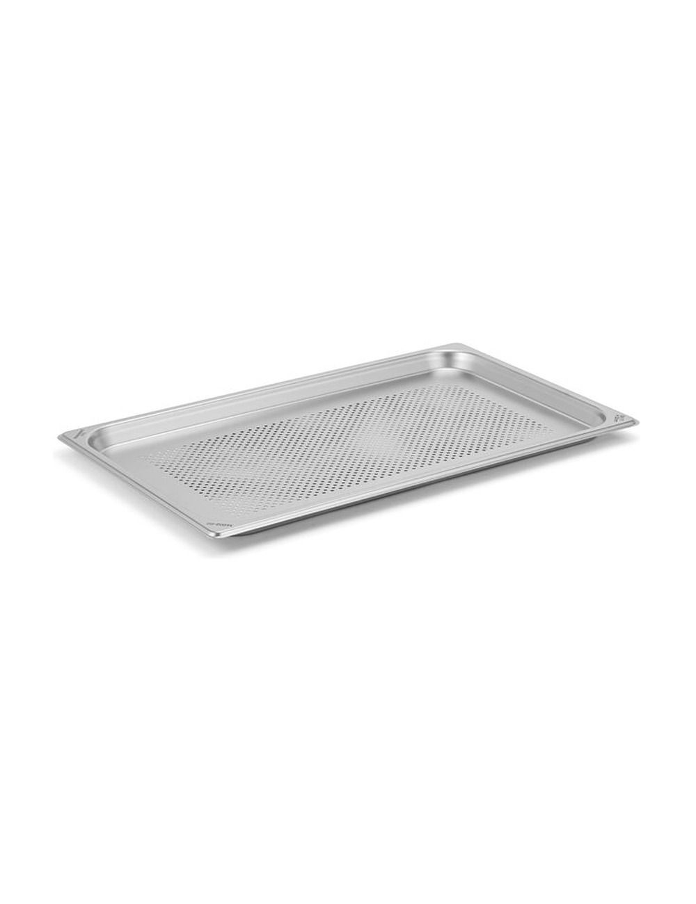 Bac GN 1/1 perforé en inox - profondeur 2 cm - fond perforé
