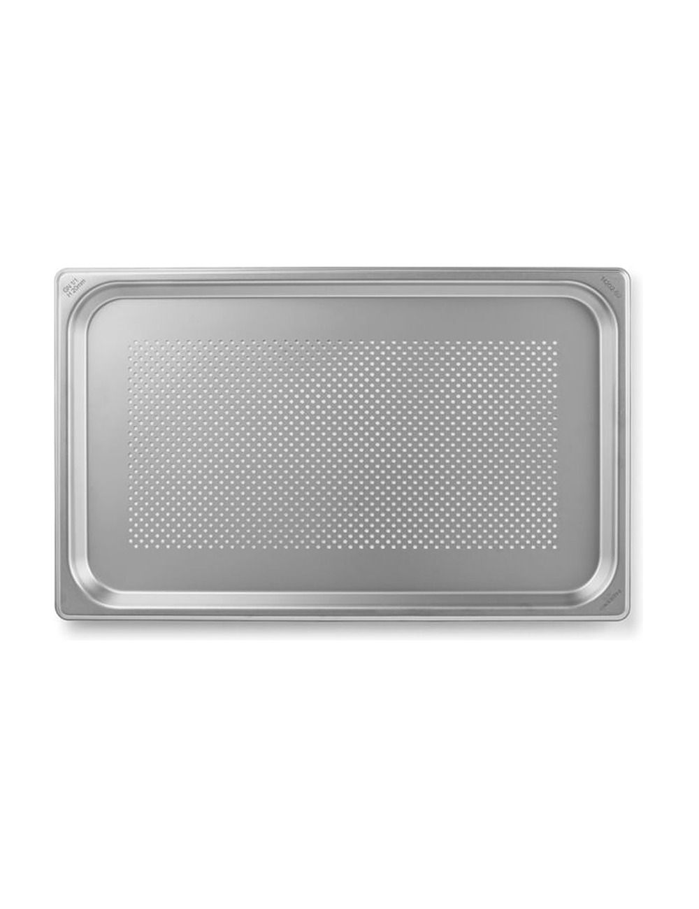 Bac GN 1/1 perforé en inox PADERNO - vue de dessus