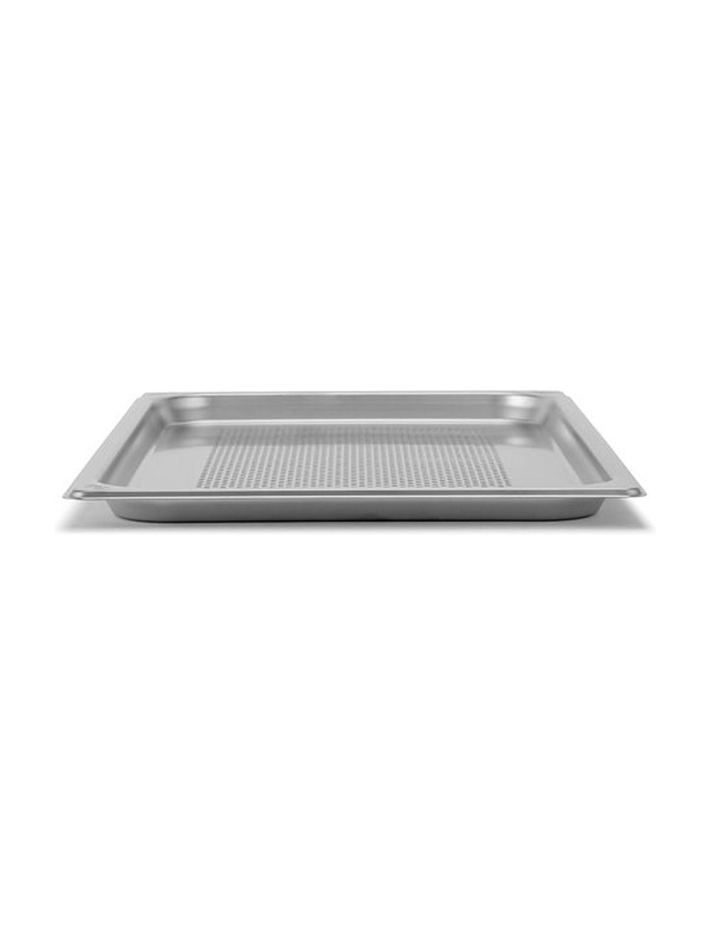 Bac GN 1/1 perforé en inox PADERNO - vue de profil