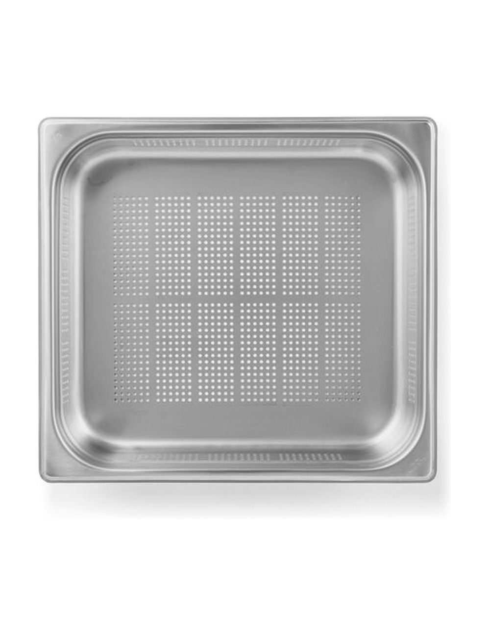 Bac GN 2/3 perforé en inox PADERNO - vue de dessus