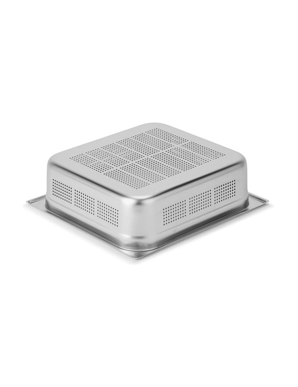 Bac GN 2/3 perforé en inox PADERNO - vue de dessous