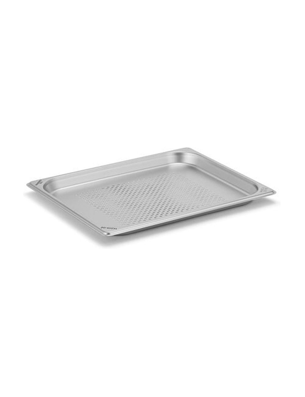 Bac GN 1/2 perforé en inox - profondeur 2 cm - fond perforé