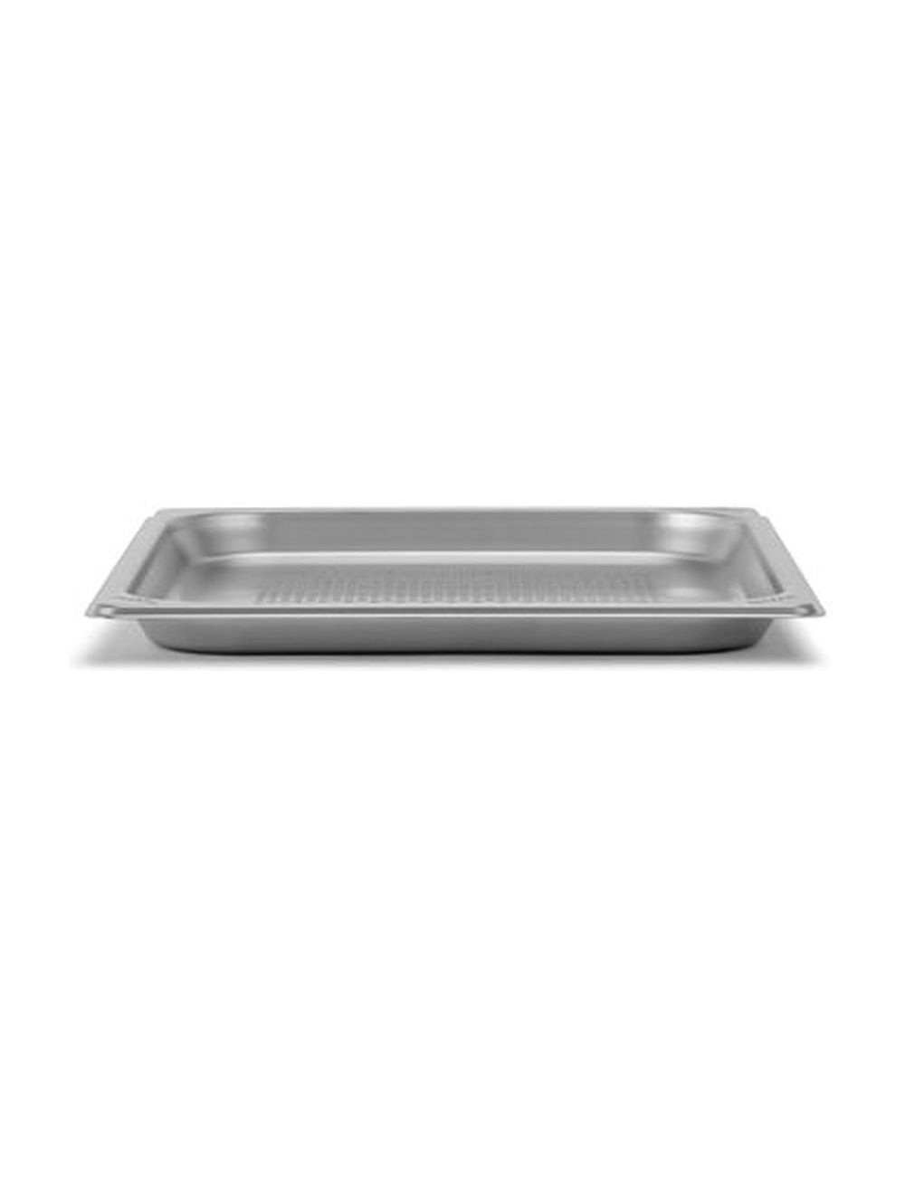 Bac GN 1/2 perforé en inox PADERNO - vue de profil