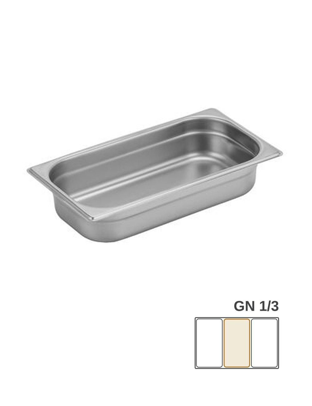 GN 1/3 - Bac gastronorme en inox - PADERNO