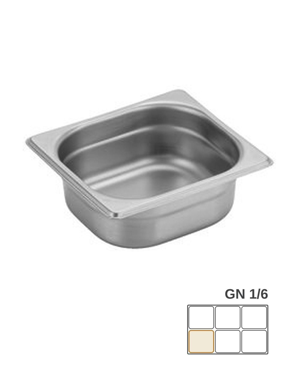 GN 1/6 - Bac gastronorme en inox - PADERNO