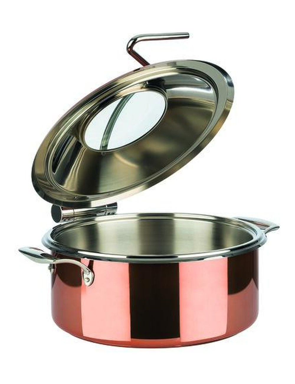 Copper Round Glass-Top Induction Chafing Dish Ø30.5cm - PADERNO