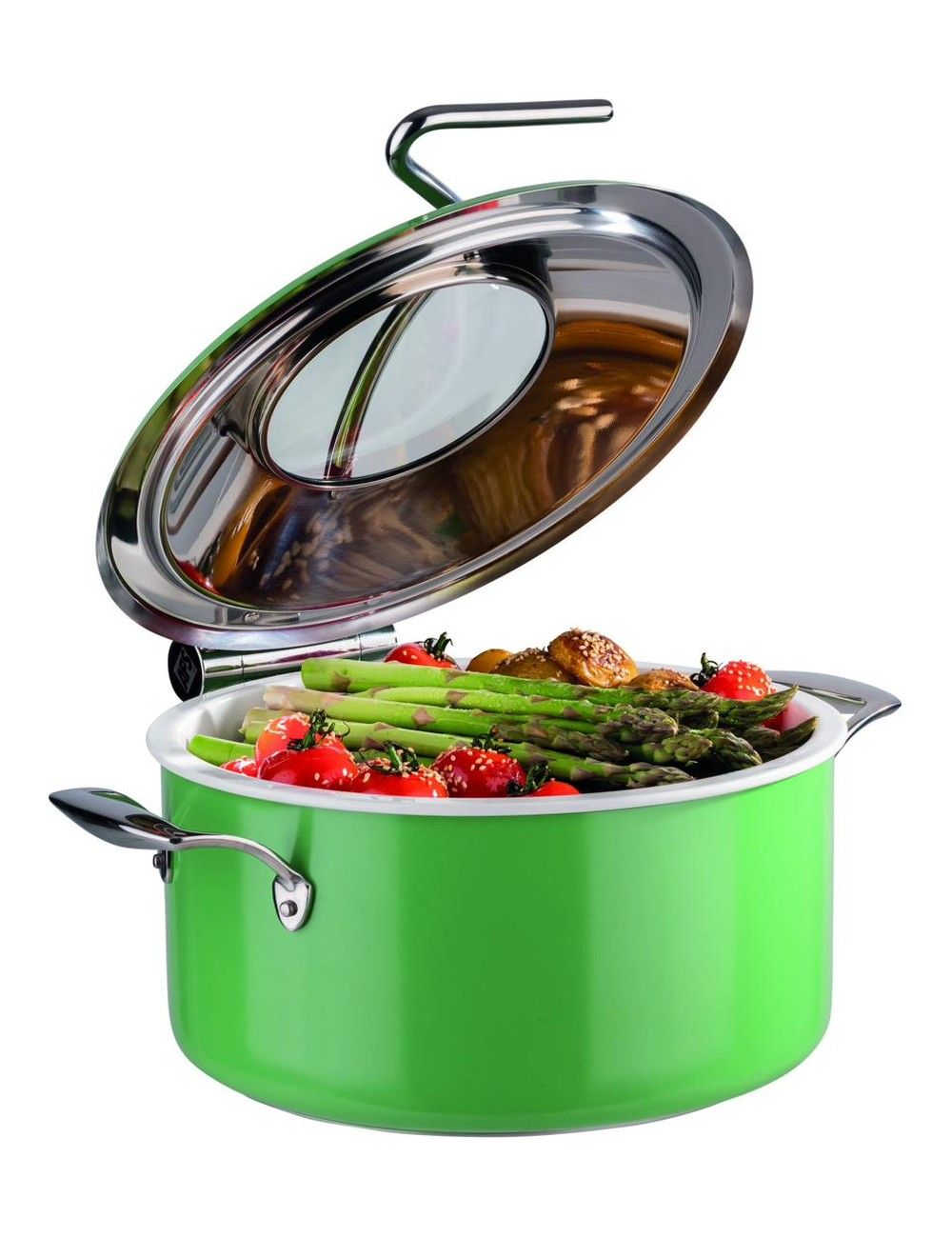 Chafing dish vert garni de légumes - PADERNO