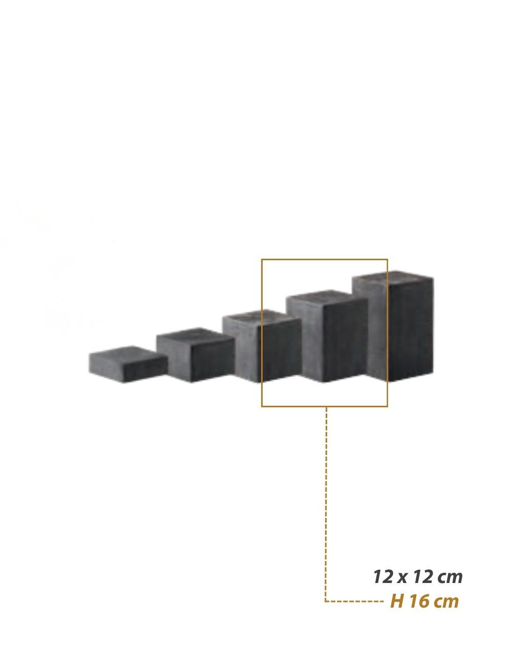 Gris foncé (H16cm) - Présentoir compact Konkret, lot de 2 - ZIEHER