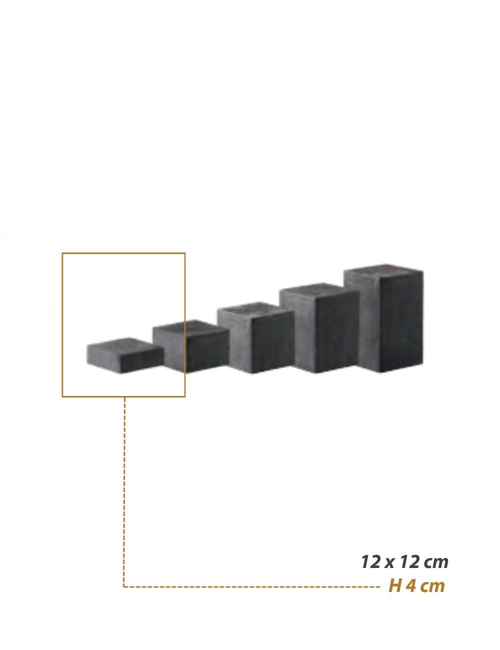 Dark Grey (H4cm) - Konkret Compact Buffet Display, pack of 2 - ZIEHER