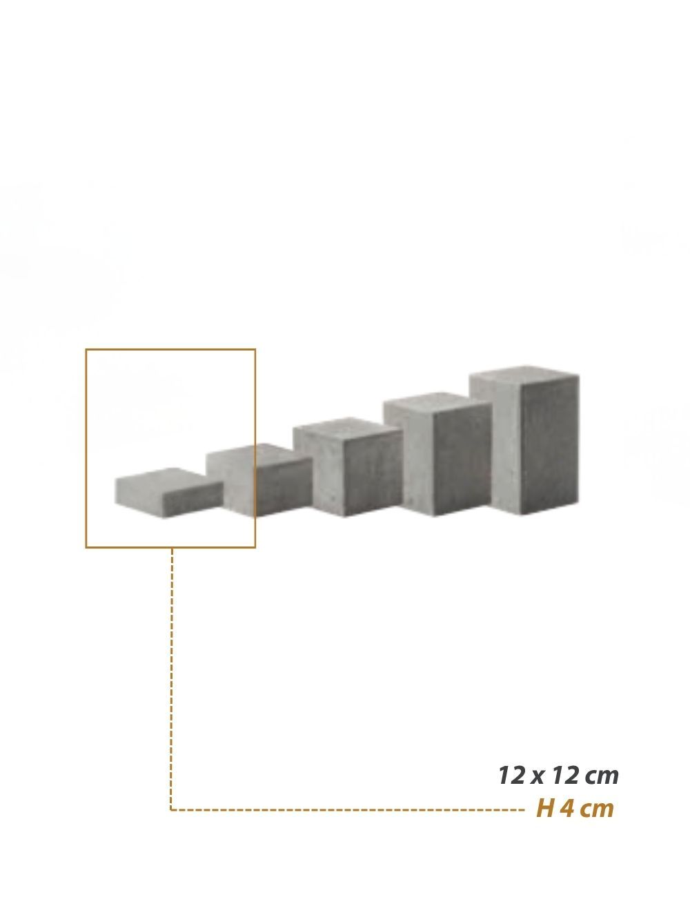 Gris clair (H4cm) - Présentoir compact Konkret, lot de 2 - ZIEHER