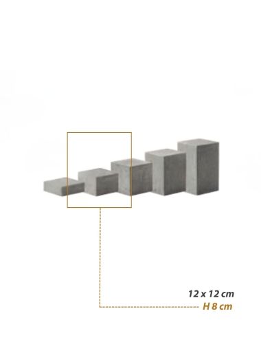 Light Grey (H8cm) - Konkret Compact Buffet Display, pack of 2 - ZIEHER