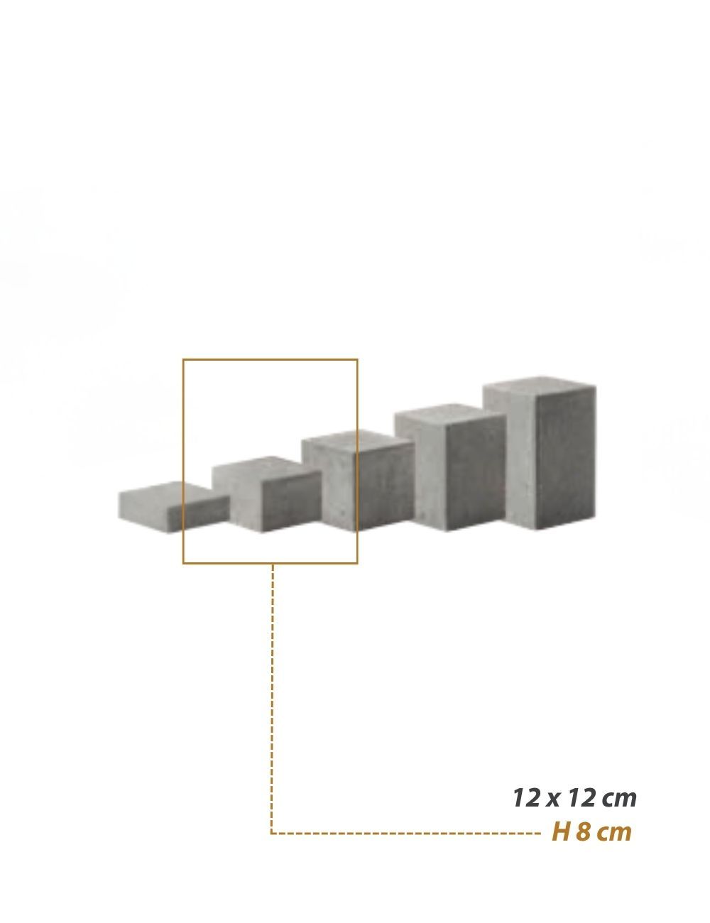 Gris clair (H8cm) - Présentoir compact Konkret, lot de 2 - ZIEHER