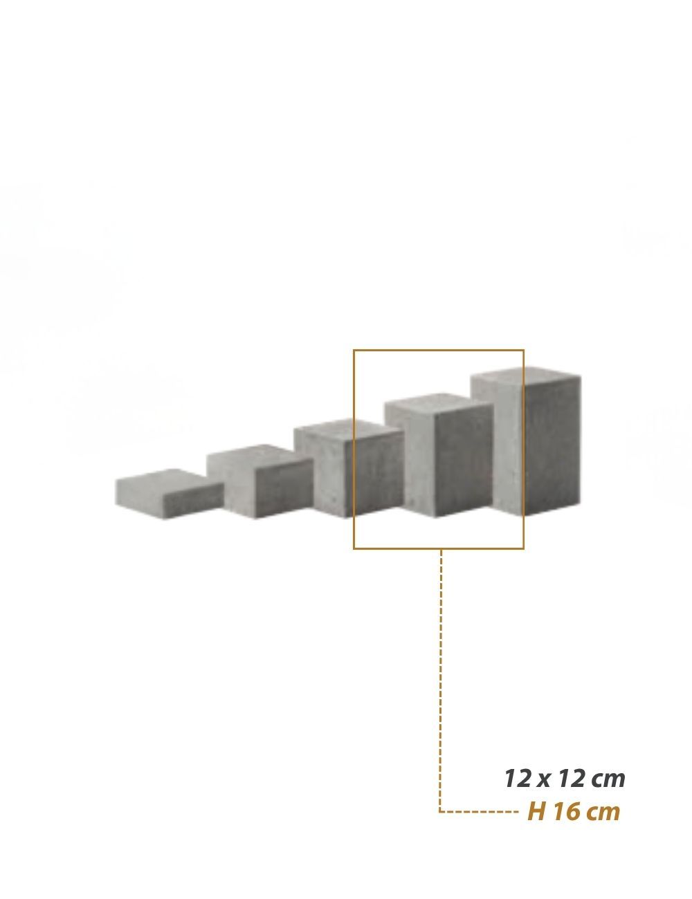 Gris clair (H16cm) - Présentoir compact Konkret, lot de 2 - ZIEHER