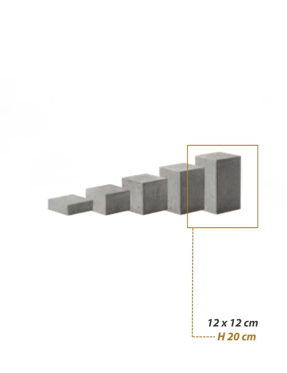 Gris clair (H20cm) - Présentoir compact Konkret, lot de 2 - ZIEHER