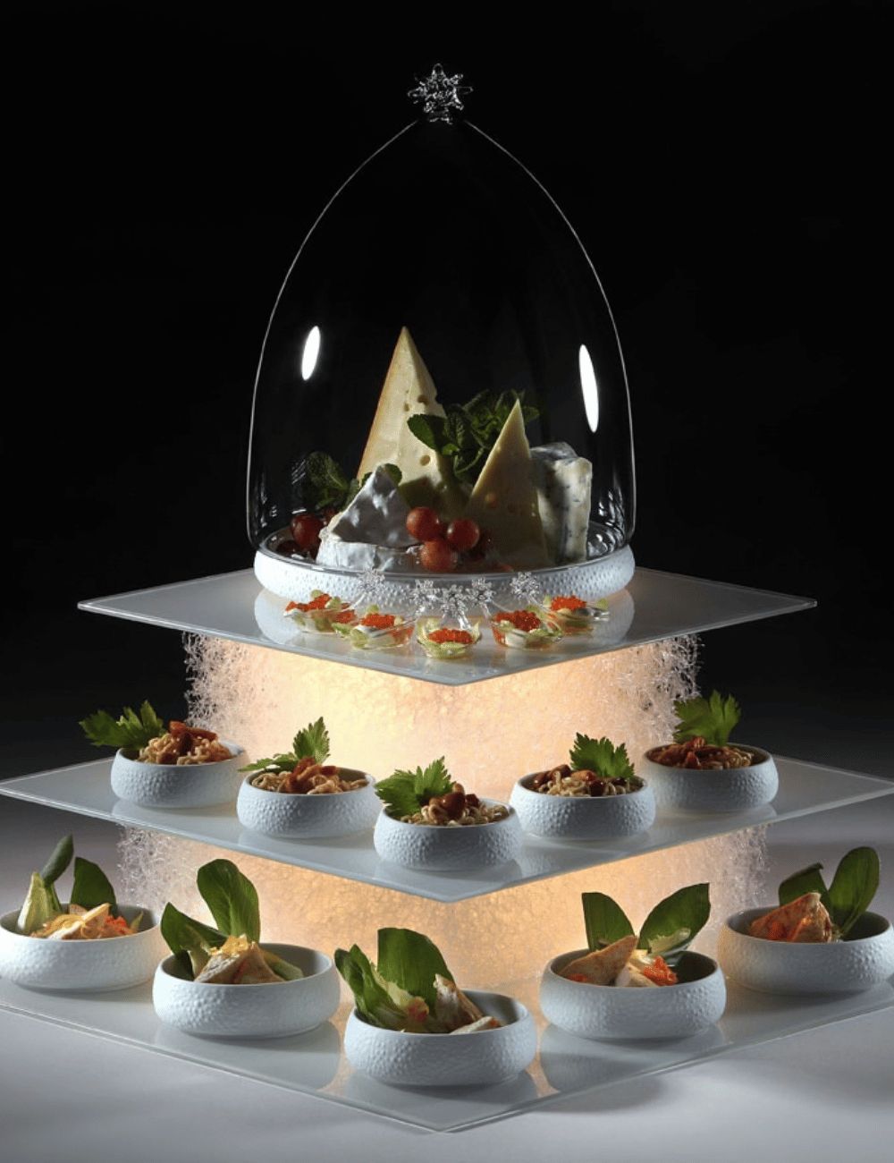 Textura buffet illuminated in warm light - ZIEHER Collection