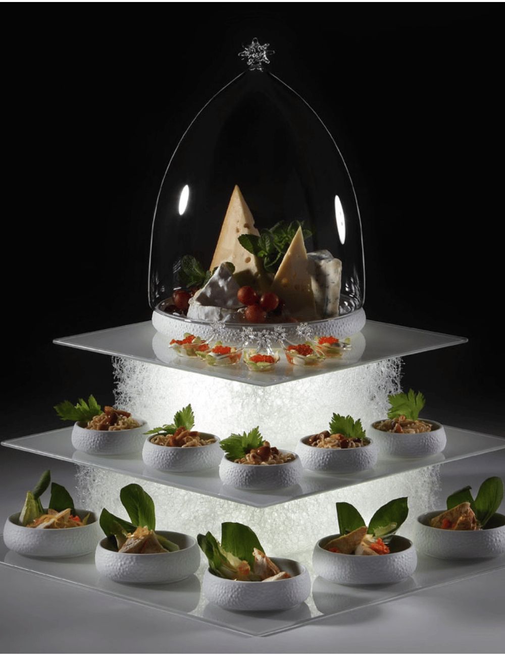 Textura buffet illuminated in cool light - ZIEHER Collection