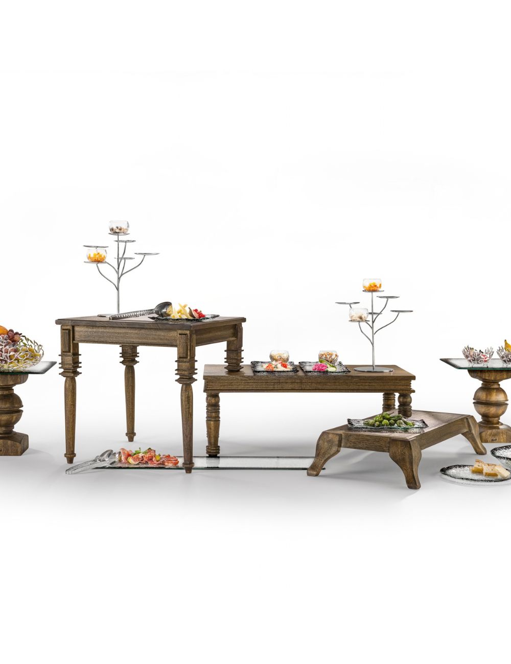 The full Époques collection, in use on a buffet - ZIEHER