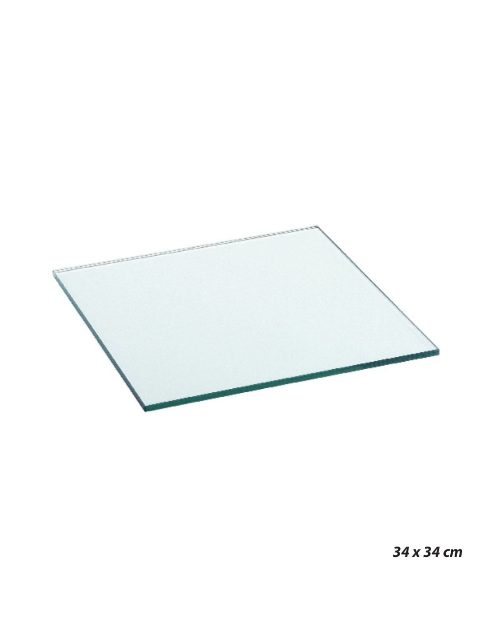 Plateau carré verre trempé, 34x34cm - ZIEHER