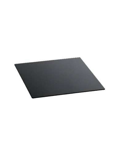 Plateau carré verre trempé noir - ZIEHER