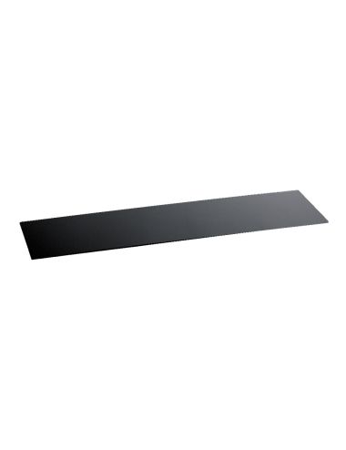 Plateau bande longue verre trempé noir - ZIEHER