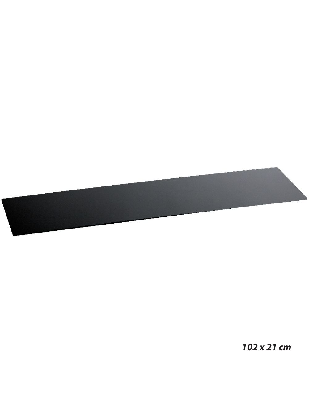 Plateau bande longue verre trempé noir, 102x21cm - ZIEHER