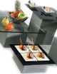 Plateau bande longue verre trempé noir - ZIEHER