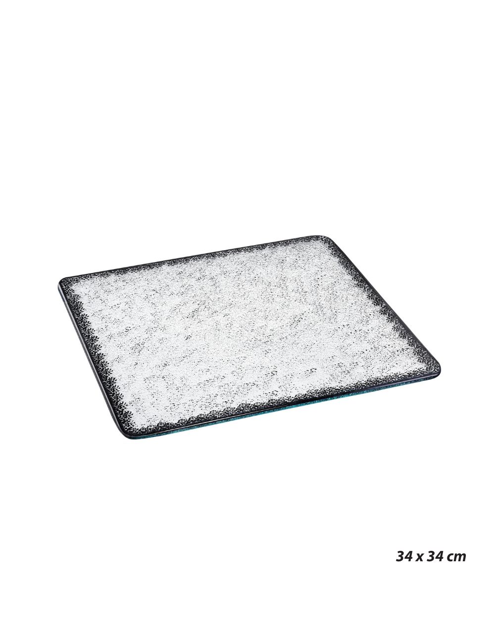 Plateau carré verre structuré Ombra - ZIEHER