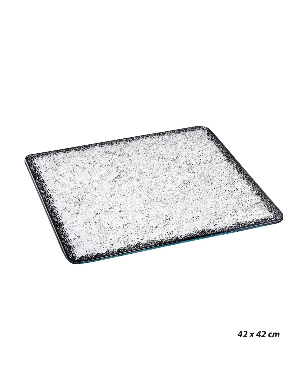 Plateau carré verre structuré Ombra - ZIEHER