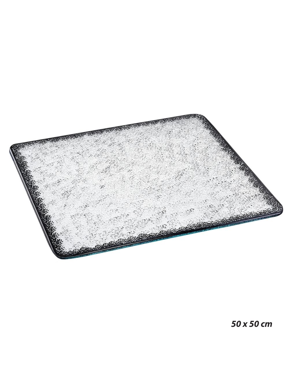 Plateau carré verre structuré Ombra - ZIEHER