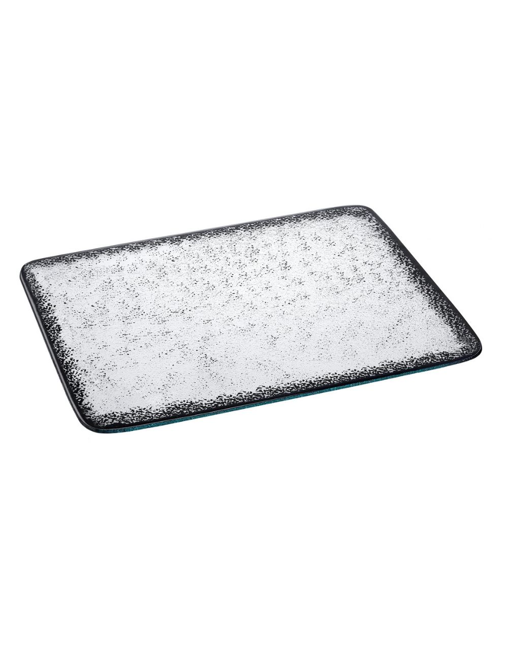Plateau rectangulaire verre structuré Ombra (50x42cm) - ZIEHER