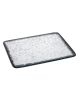 Plateau rectangulaire verre structuré Ombra (50x42cm) - ZIEHER