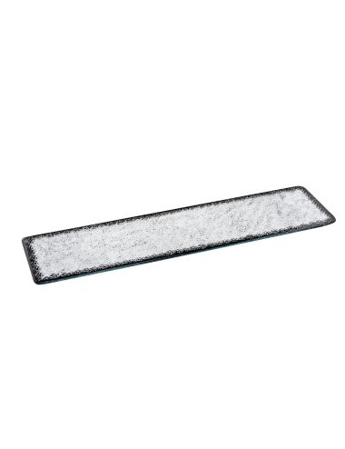 Plateau bande longue verre structuré Ombra (80x21cm) - ZIEHER