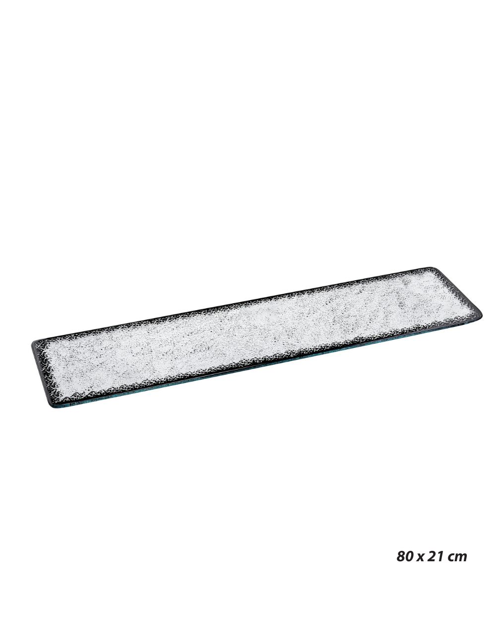 Plateau bande longue verre structuré Ombra (80x21cm) - ZIEHER