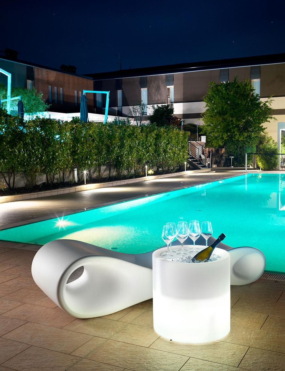 Winebowl Party - Table Basse LED (Ø55 x H55 cm) - BarProfessional