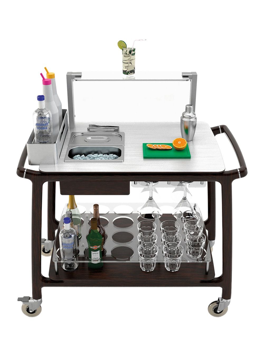 TROMIXO - Chariot Cocktail vue arrière / service - BarProfessional