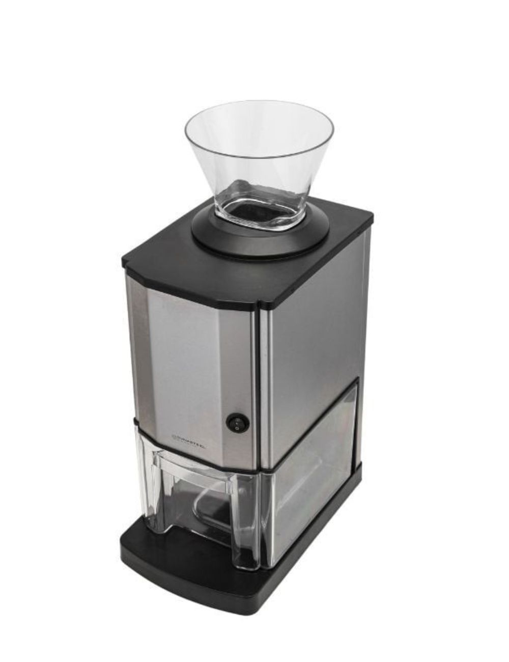 Pileur à glaçons DYNASTEEL, vue plongeante sur l'entonnoir d'alimentation