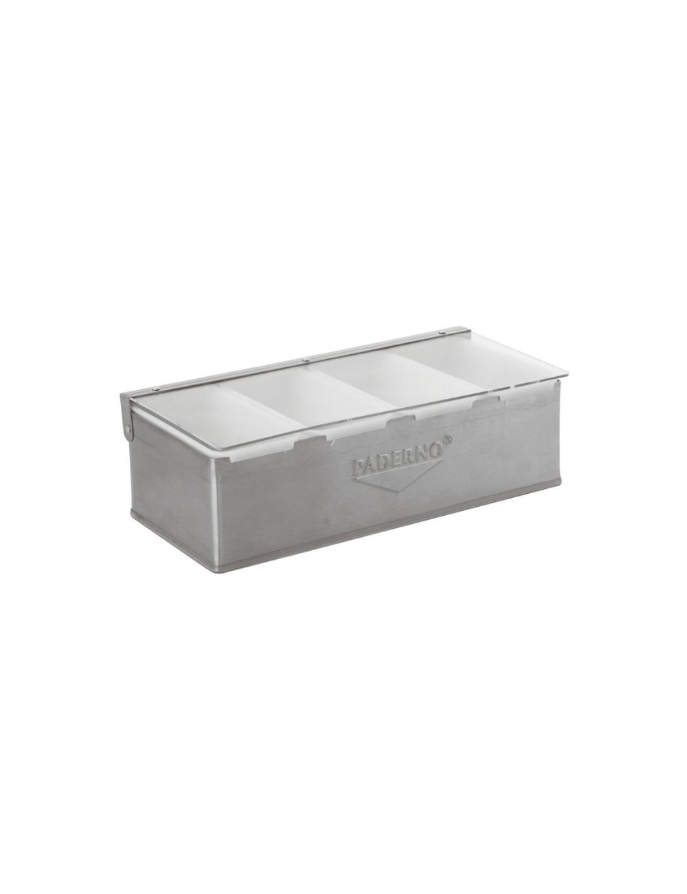Bac à garnitures 4 compartiments, couvercle fermé - PADERNO