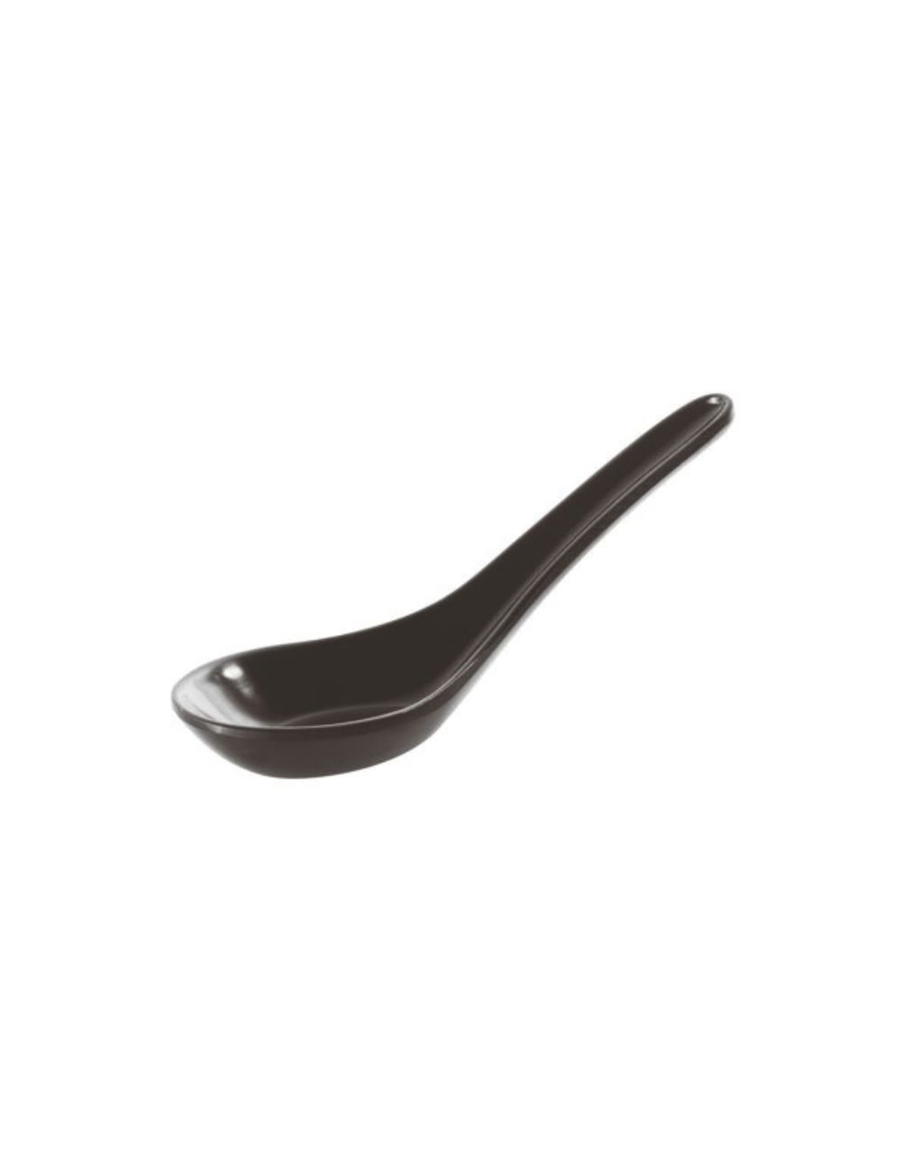 Black - Melamine Chinese Spoon (x6) - PADERNO