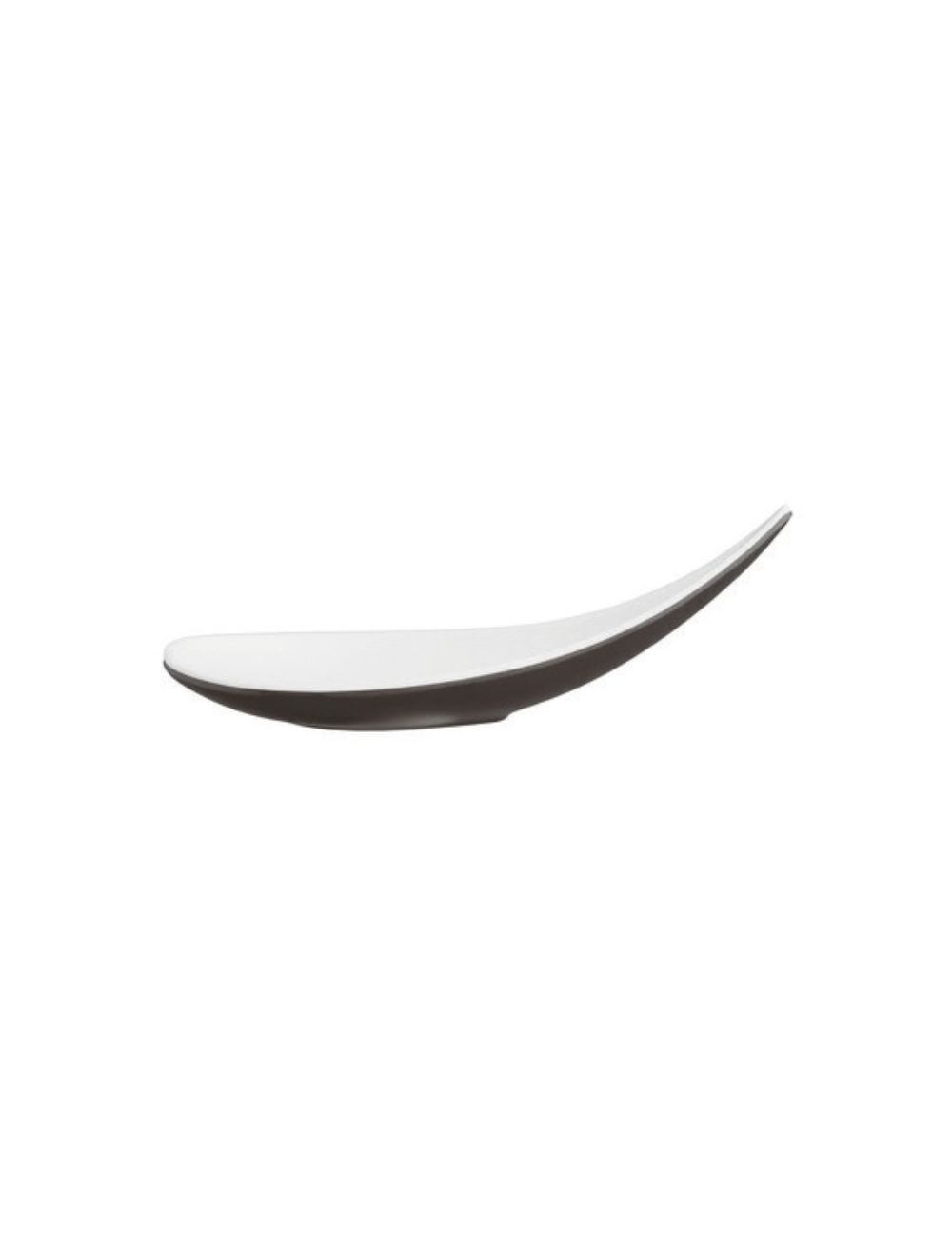 Black & White - Melamine Boat-Shaped Amuse-Bouche Spoon (x6) - PADERNO