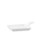 White - Melamine Tasting Plate with Tab Handle (x6) - PADERNO