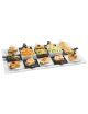 White - Melamine Tasting Plate with Tab Handle (x6) - PADERNO