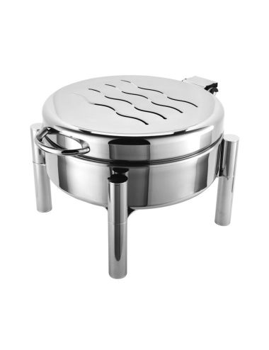 Stainless Round - Atlantic On Stand Chafing Dish Solid Fuel - PADERNO