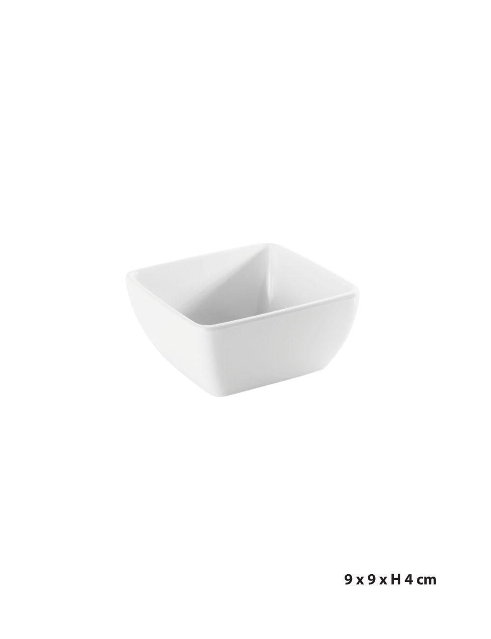 Bol carré en mélamine blanche 9 x 9 x H 4 cm, PADERNO